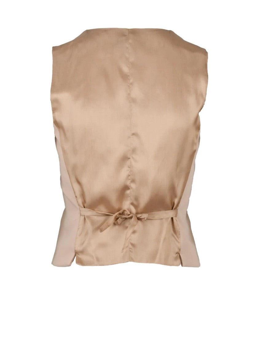 Black 961 Beige Polyester Vest