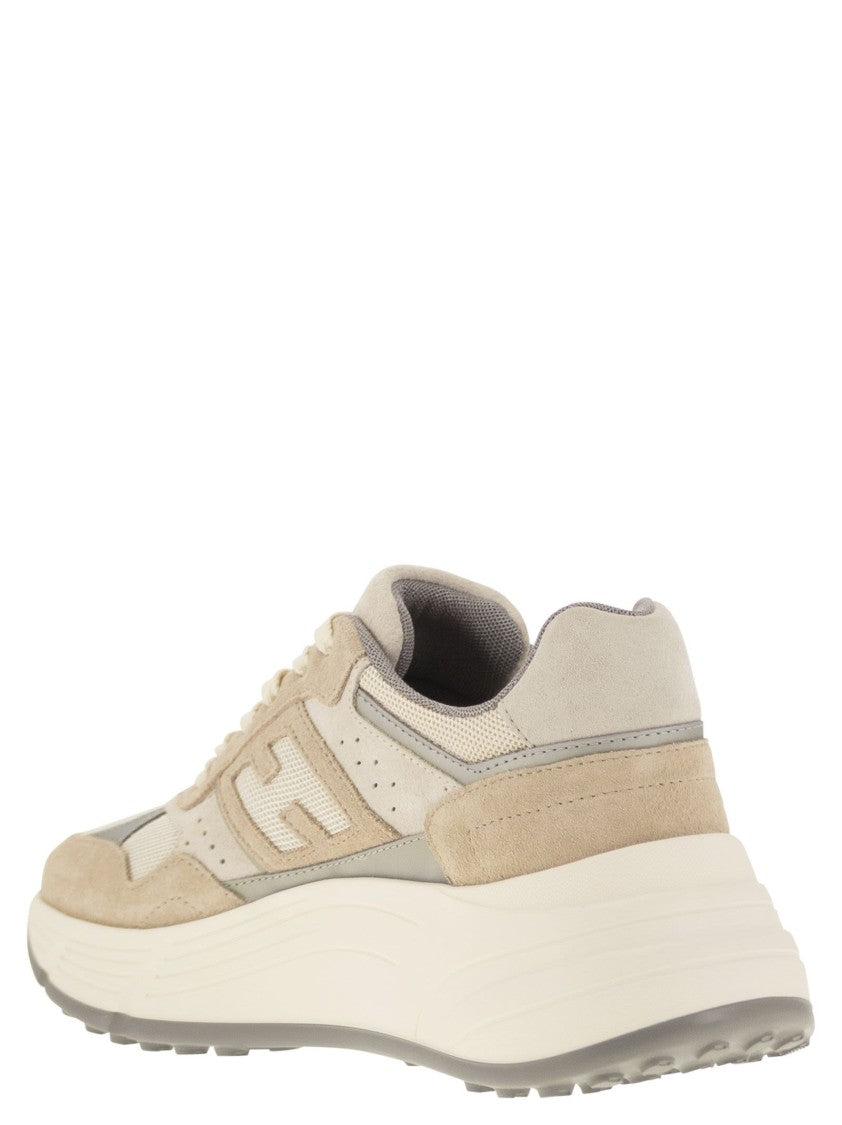 Hogan H669 - Hi-Fi Fabric And Suede Trainers