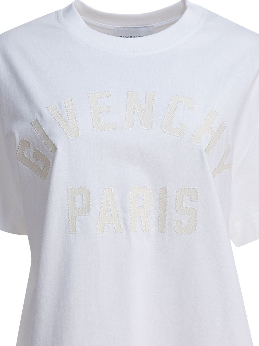 Givenchy Boxy-Fit Cotton T-Shirt With Embossed Paris Logo