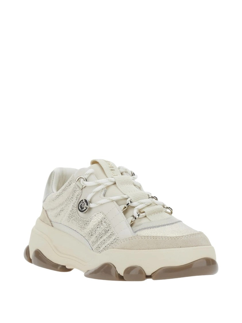 Pinko Chunky Sole Sneakers With Metallic Accents And Padded Collar
