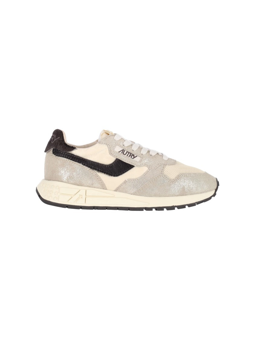 Autry Gold Leather Reelwind Low Sneakers