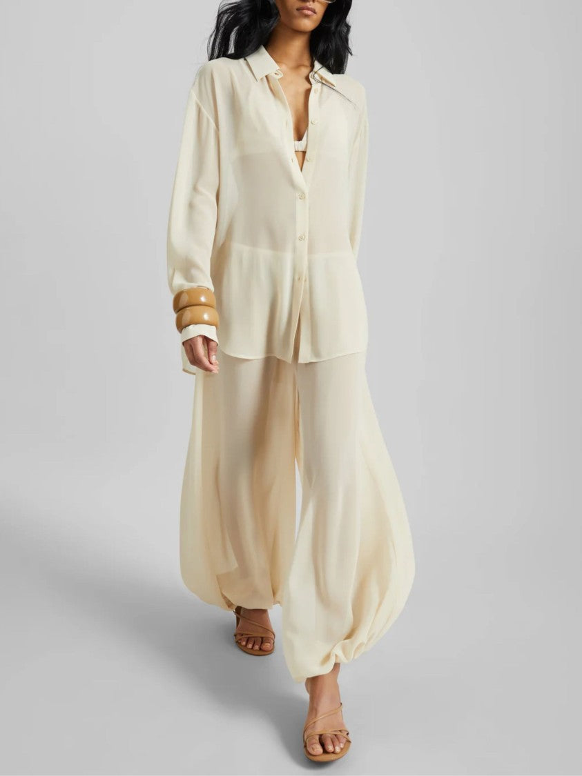The Frankie Shop Balloon-Design Mio Trousers With Pleated Front And Elasticated Waist