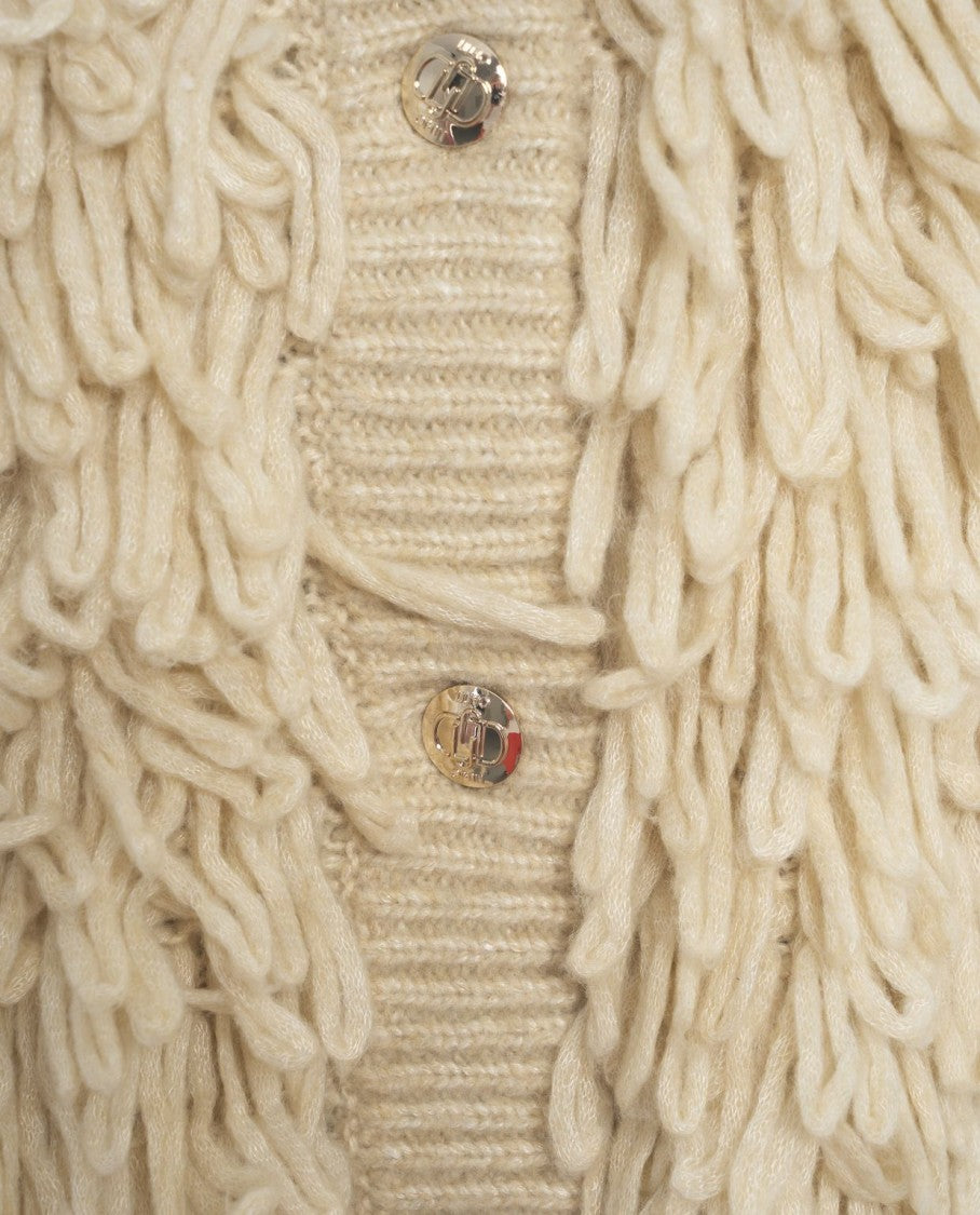 Liu Jo Knit Cardigan With Frayed Details