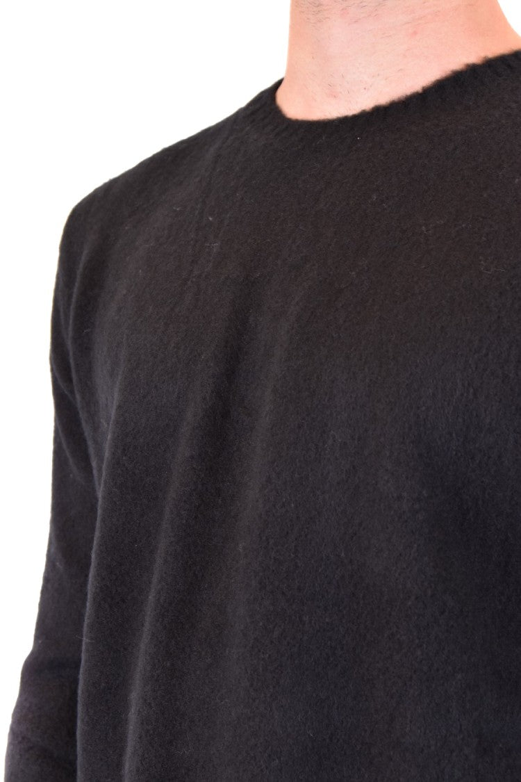 Dondup Classic Black Wool Sweater With Crew Neckline