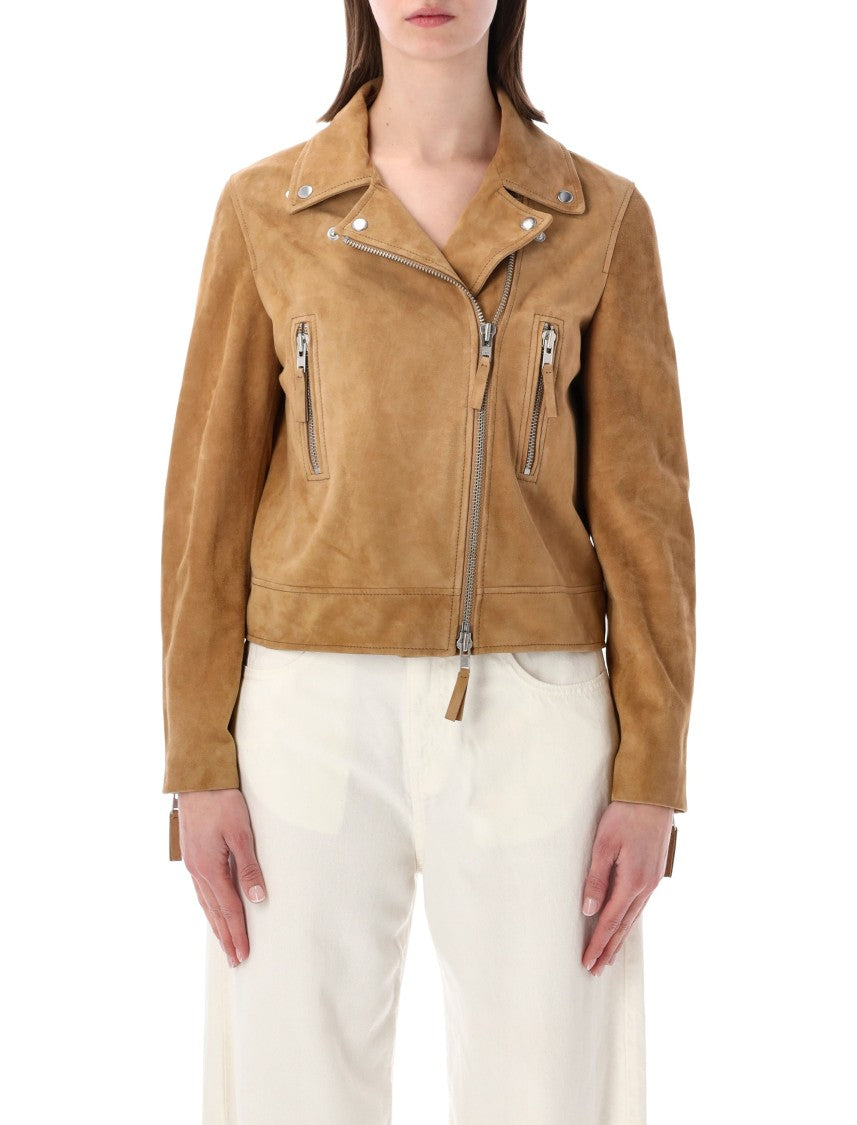 Sword Classic Chiodo Suede Cropped Biker Jacket
