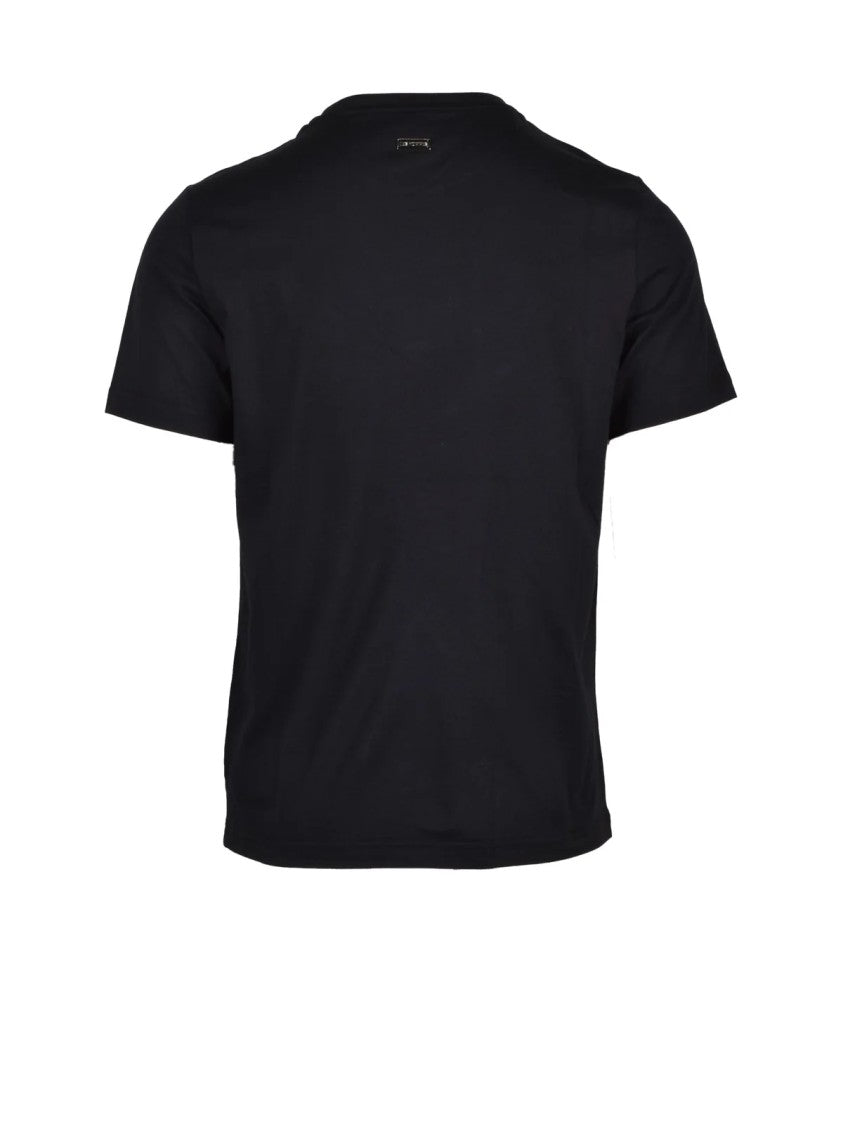 Les Hommes Black Cotton Elastane Men T-Shirt