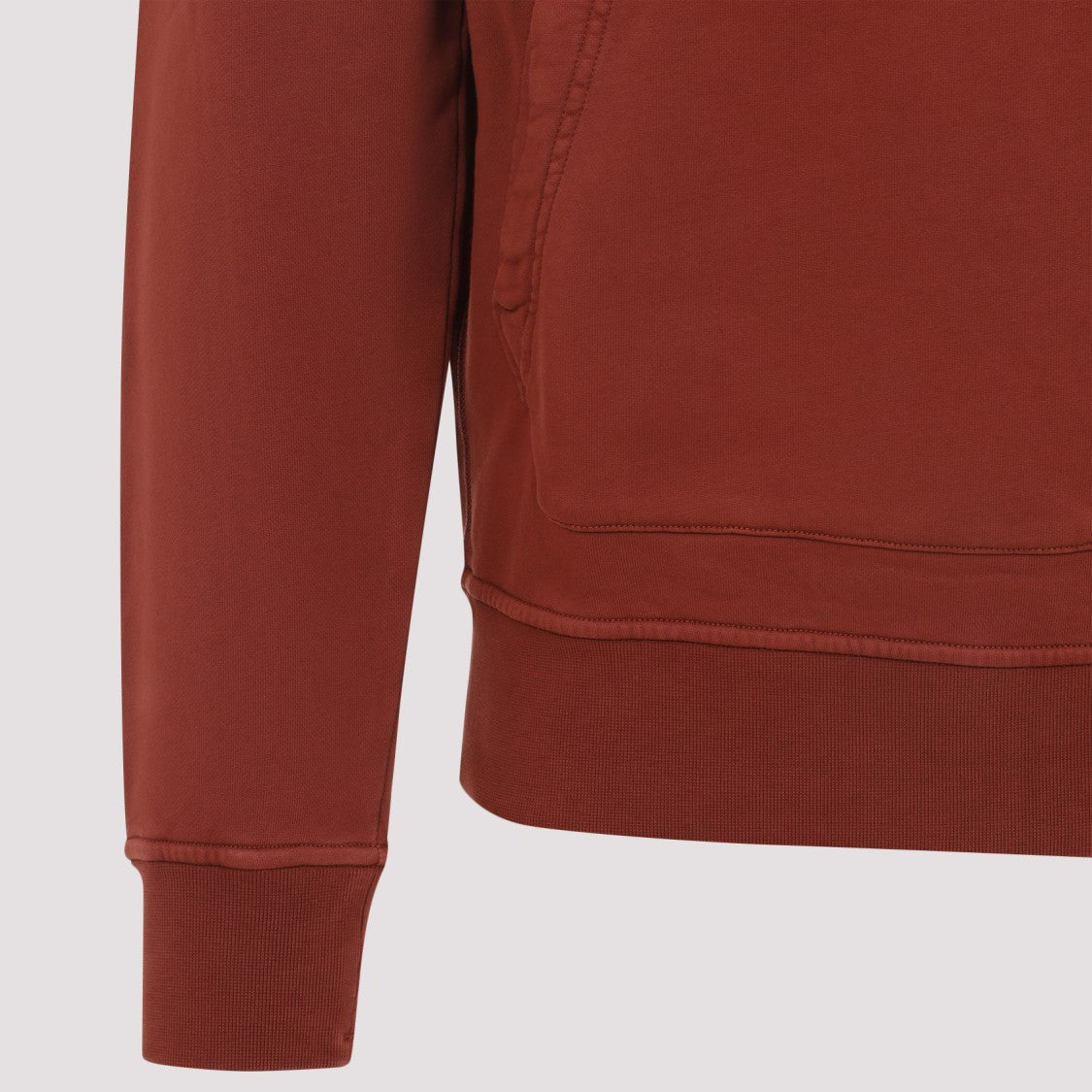 Stone Island Deep Red Cotton Sweatshirt With Classic Hood