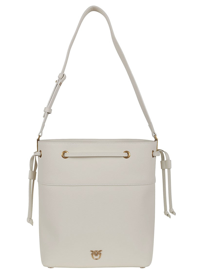 Pinko Bucket-Style Shoulder Bag In Tumbled Leather