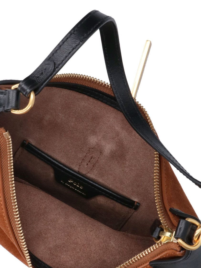 Polo Ralph Lauren Crescent-Shaped Brown Calf Suede Shoulder Bag