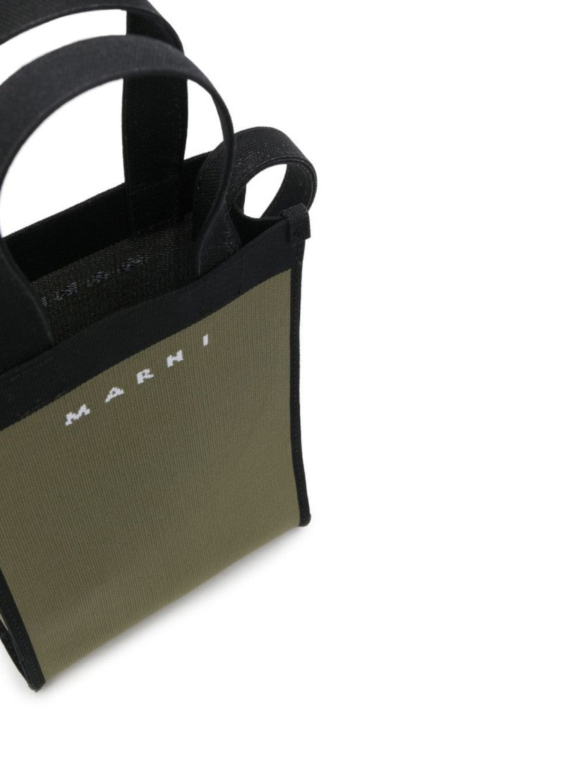 Marni Logo Knit Crossbody Tote Bag