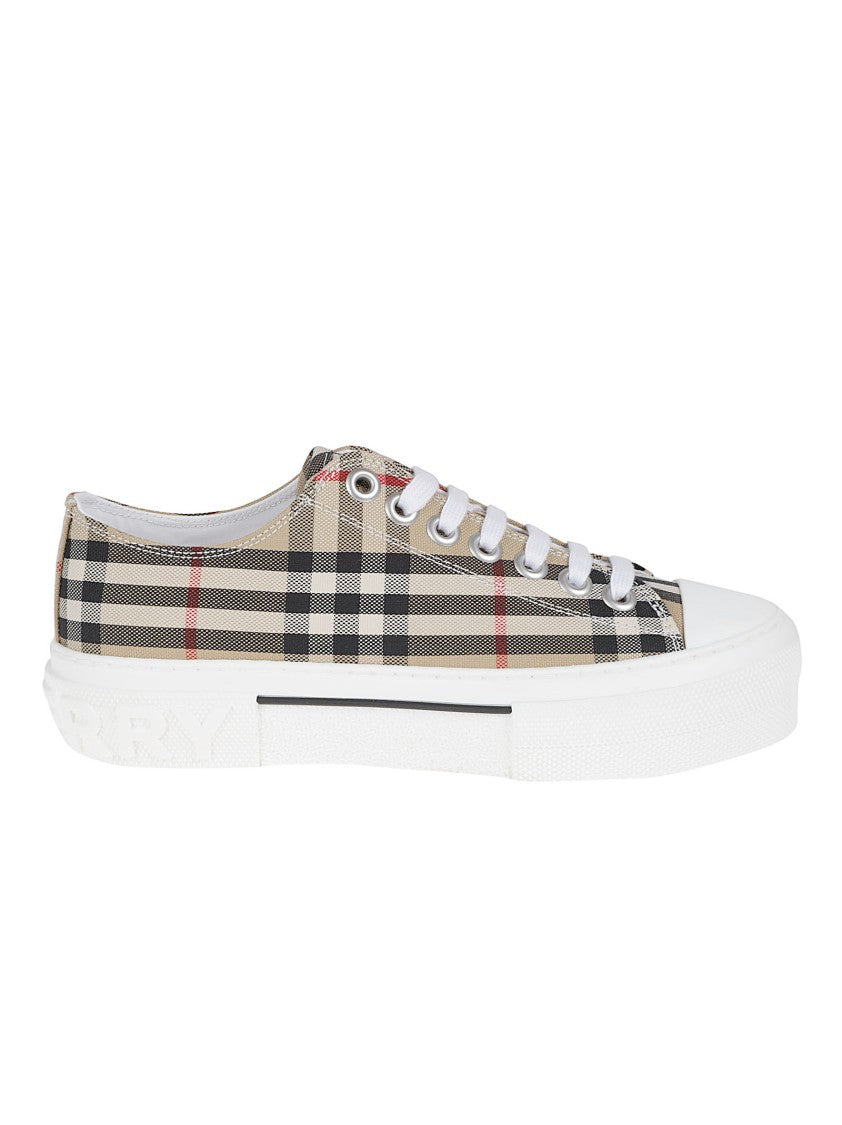 Burberry Classic Checkered Low-Top Sneakers With Embossed Branding