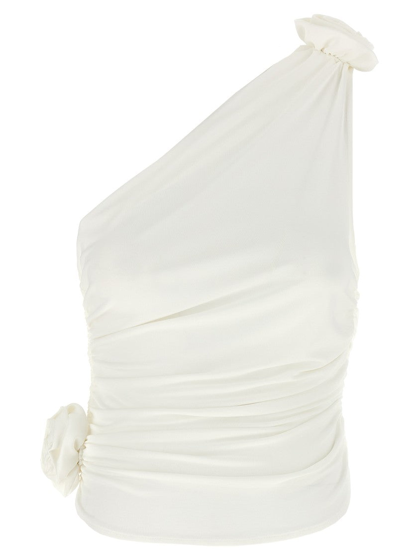 Magda Butrym One-Shoulder Top With 3D Floral Applications