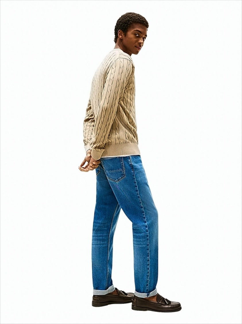 Tommy Hilfiger Vintage Cable-Knit Sweater With Crewneck