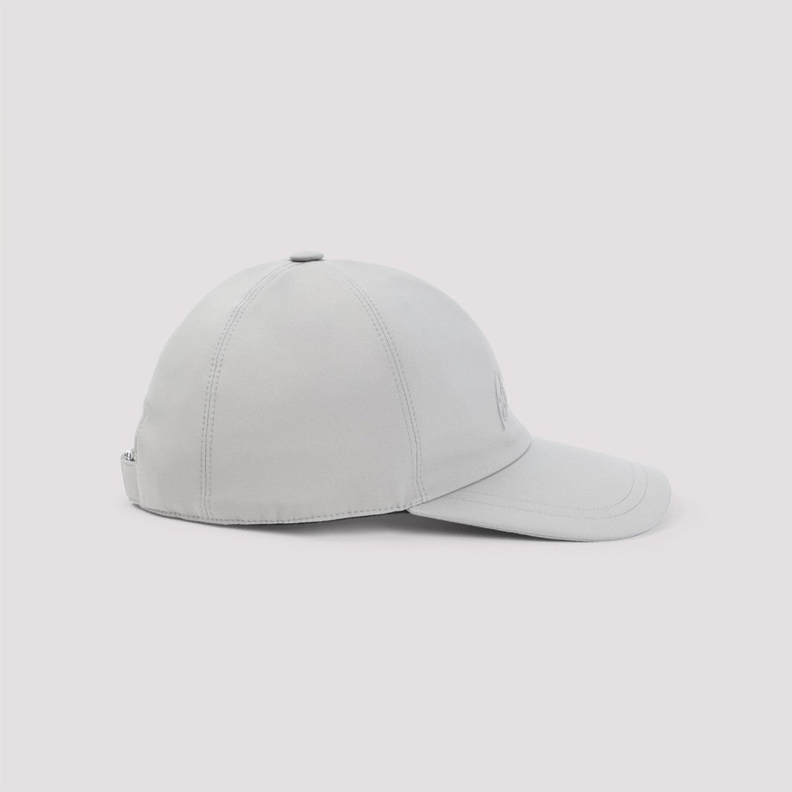 Brioni Embroidered Logo Grey Baseball Hat With Six-Panel Design