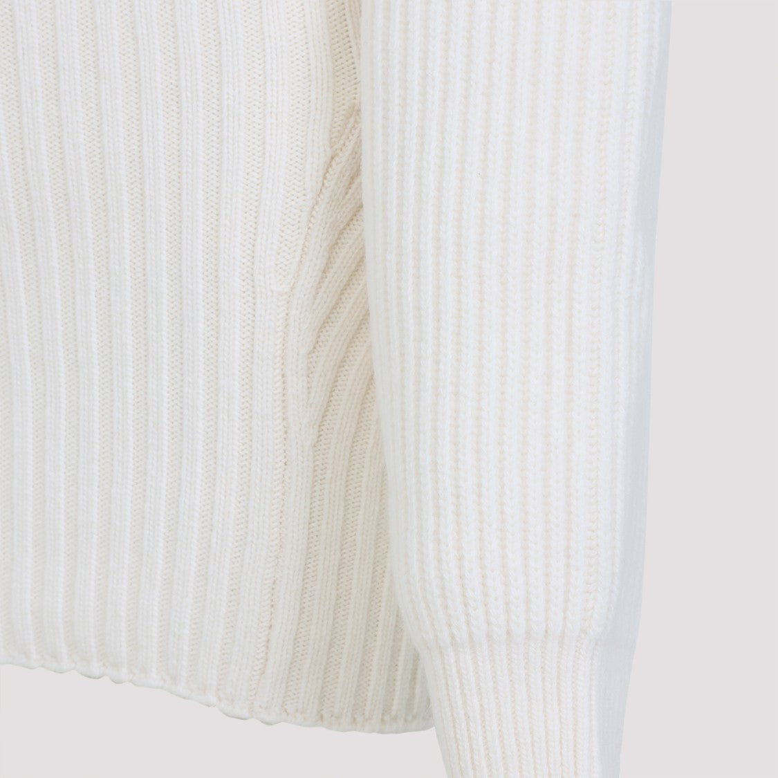 Jean Paul Gaultier Ecru White Wool Short Dress With Mesh Details