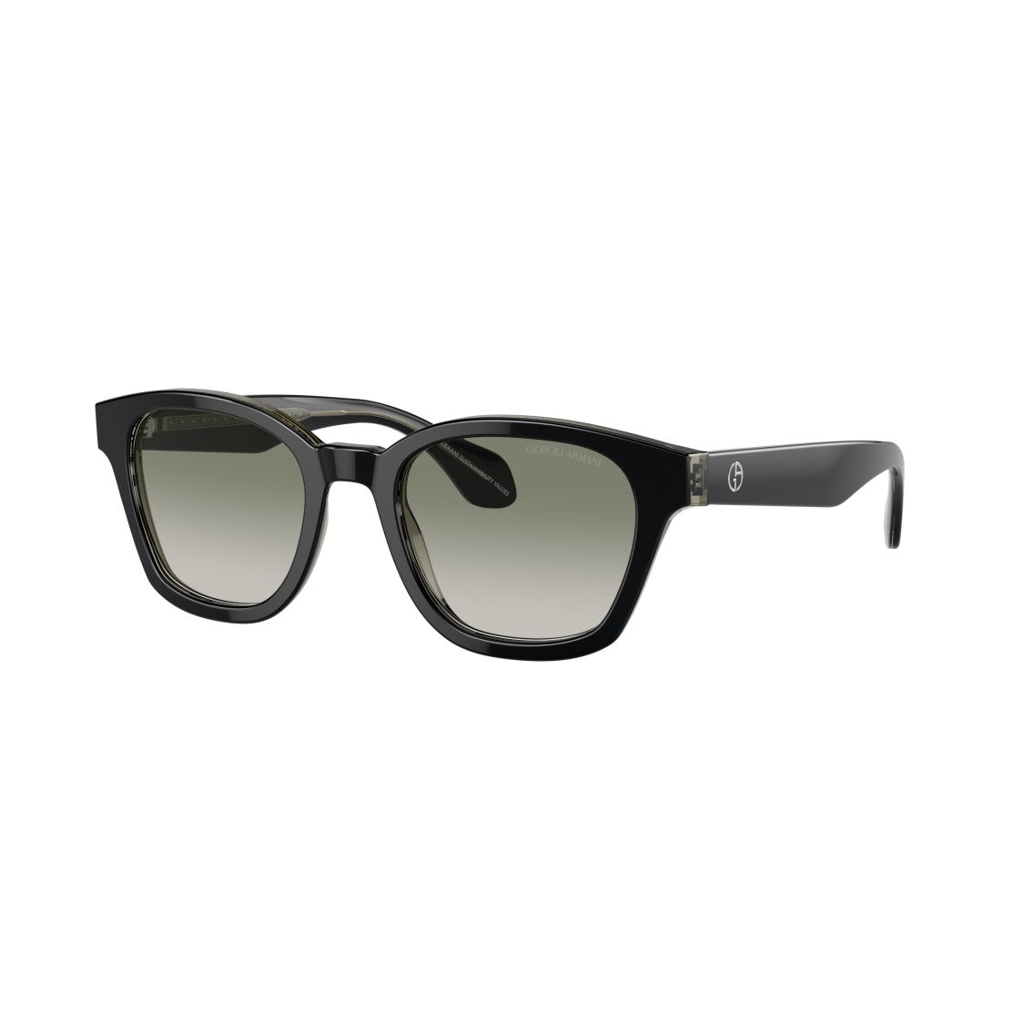 Giorgio Armani 0Ar8207 Square-Frame Black Acetate Sunglasses With Gradient Lenses