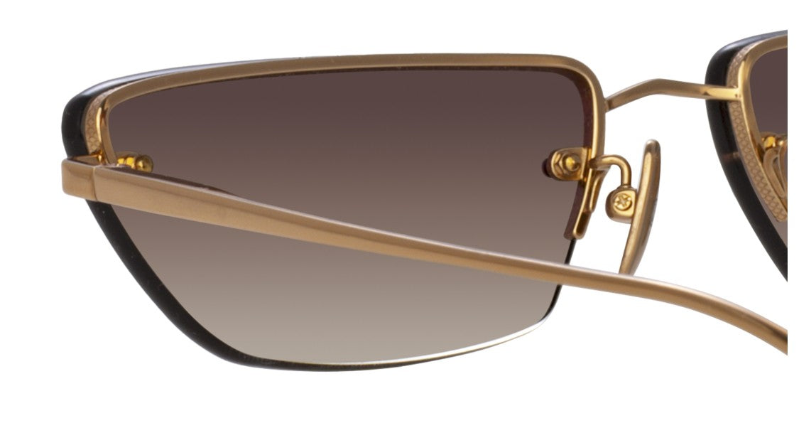 Linda Farrow Lfl Oversized Square Sunglasses With Titanium Frame