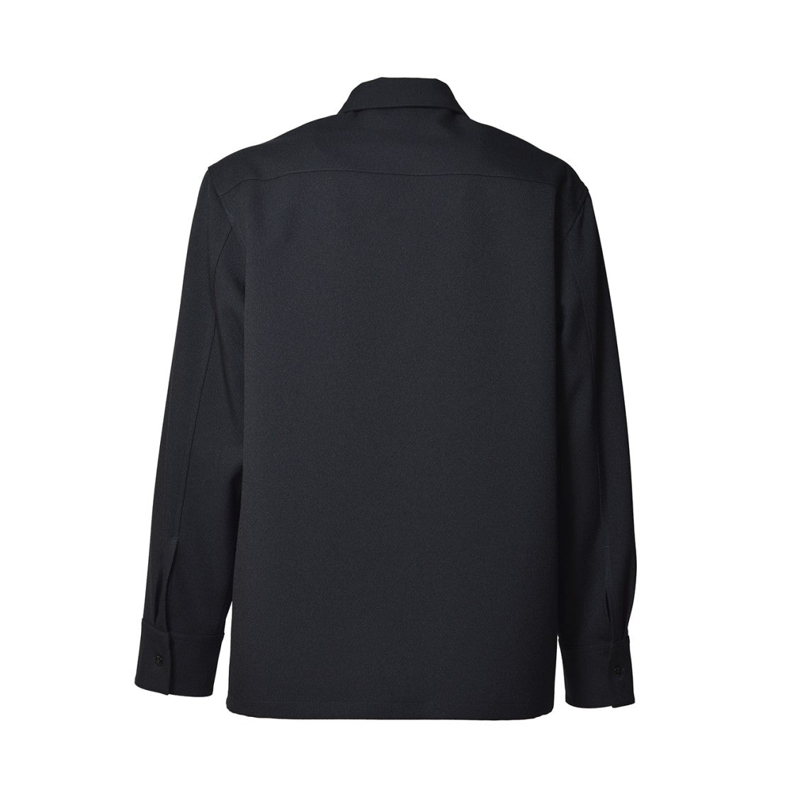 Jil Sander Long-Sleeved Minimalist Black Shirt With Front Zipper Closure