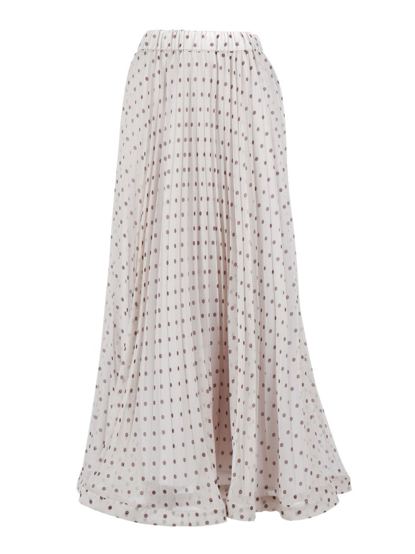 P.A.R.O.S.H. Polka Dot Elastic Midi Skirt