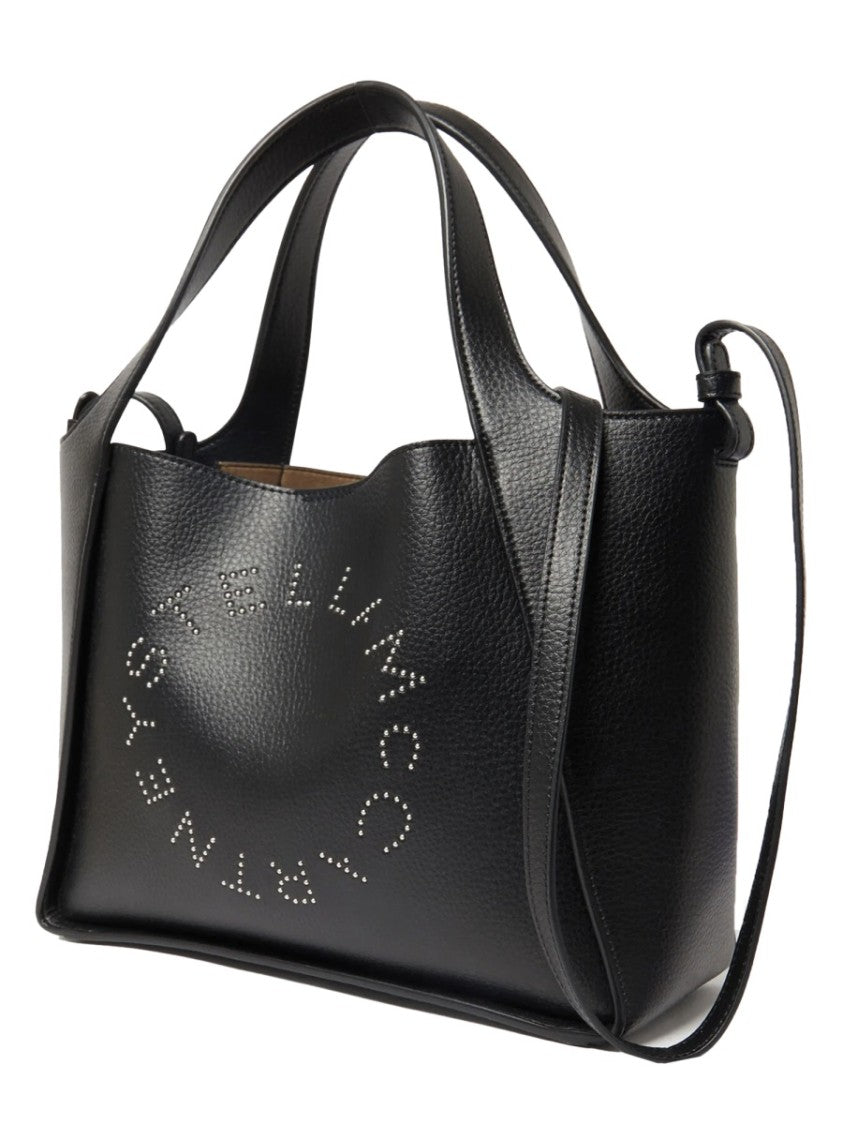 Stella Mccartney Circular Perforated Logo Textured Tote Bag