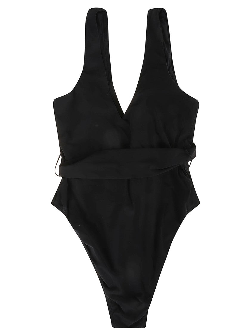 Tory Burch Deep V-Neck Black Swimsuit