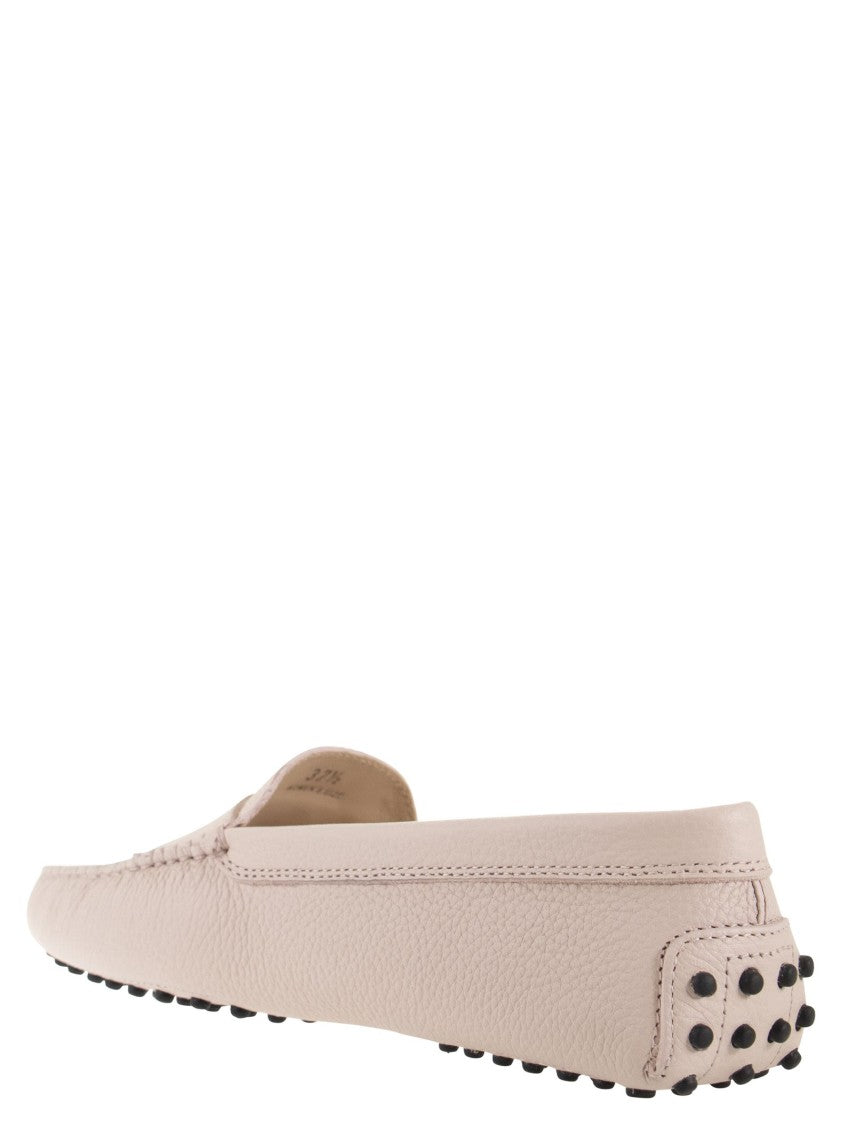 Tod's Refined Leather Loafers With Hand-Stitched Detailing And Rubber Sole