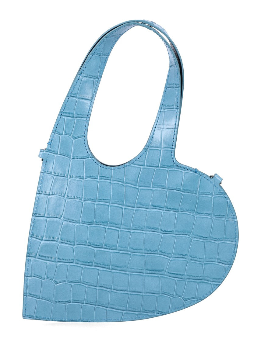 Coperni Baby Heart Crocodile Embossed Tote