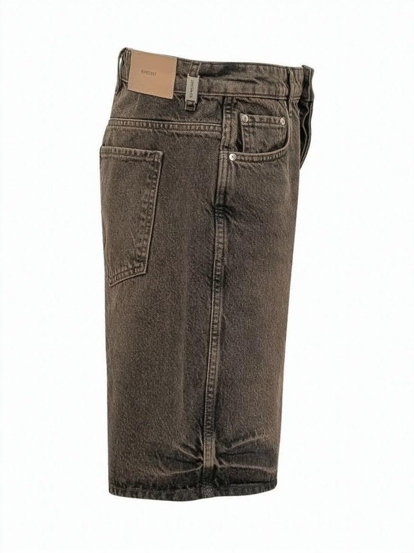Represent Classic Five-Pocket Denim Shorts With Vintage Wash
