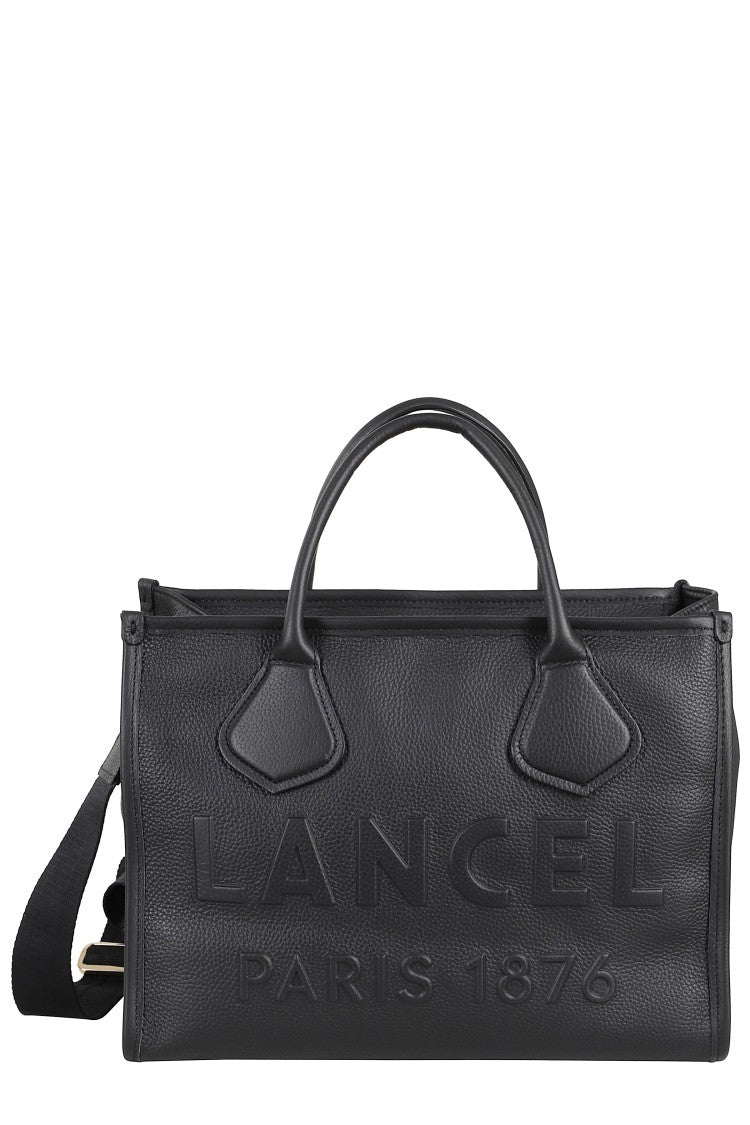 Lancel Rectangular Textured Leather Handbag