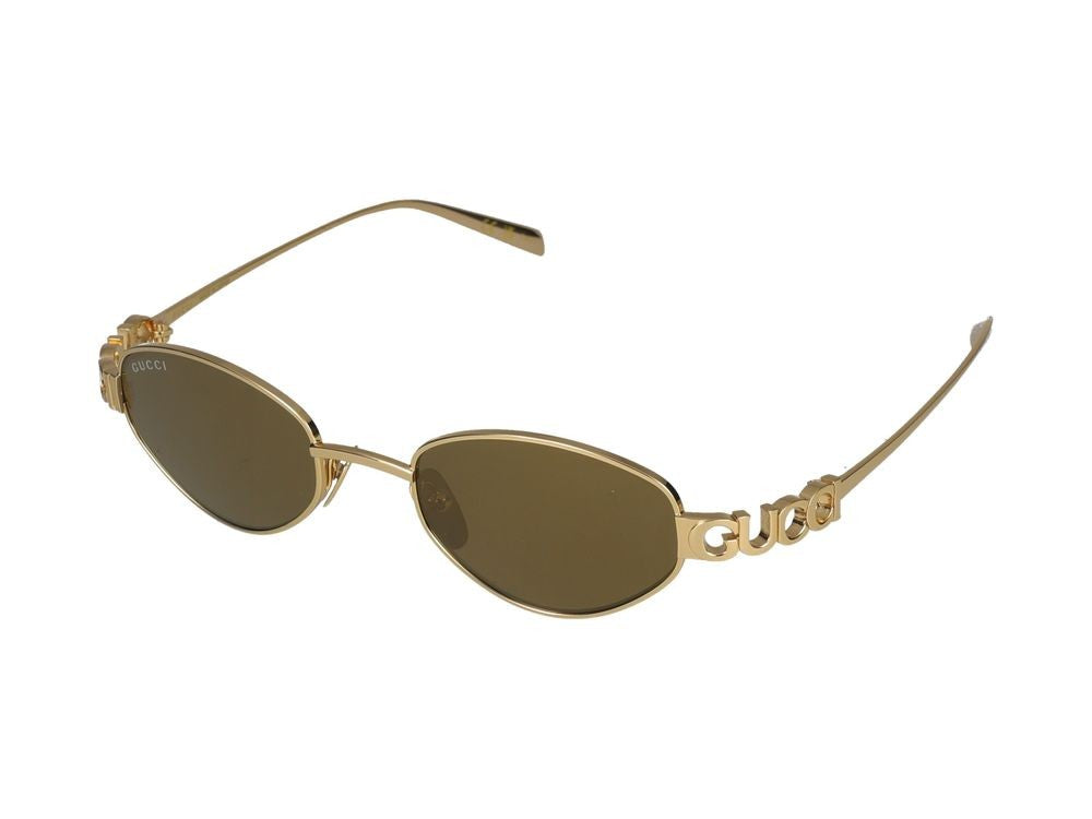Gucci Gold Decorative Temple Cut-Outs Sunglasses