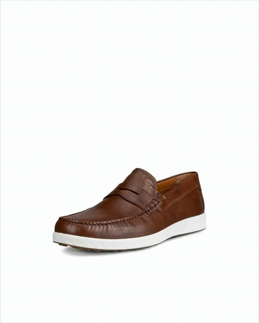 Ecco Leather Loafers With Classic Penny Strap