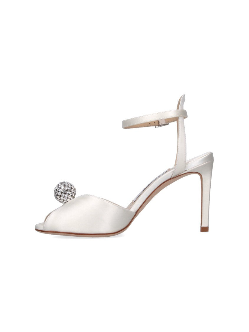 Jimmy Choo "Sacora 85" Sandals White
