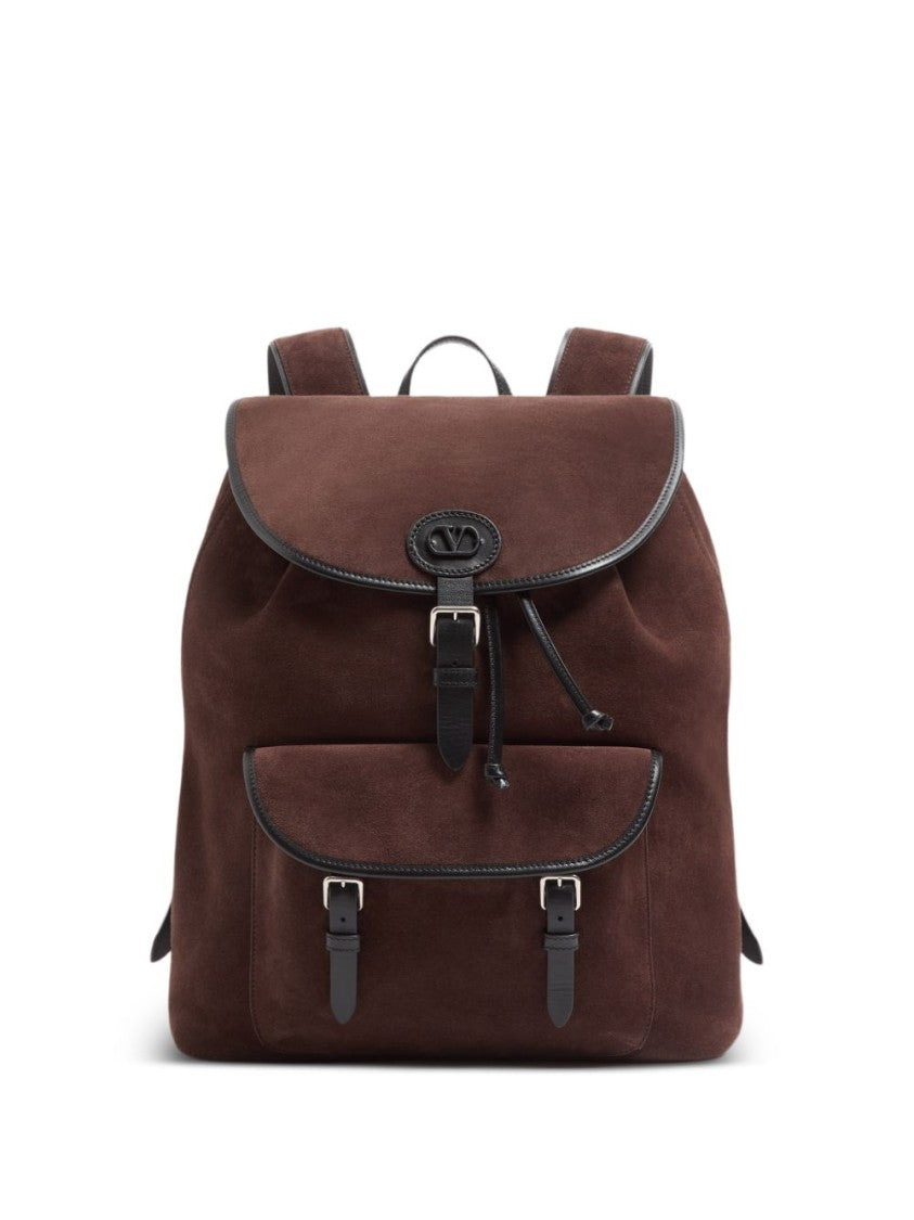 Valentino Garavani Antibes Structured Suede Backpack