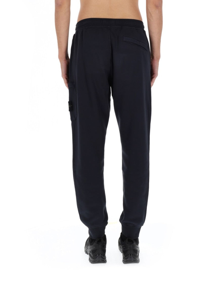 Stone Island Relaxed Fit Drawstring Elasticated Waistband Cotton-Blend Sweatpants