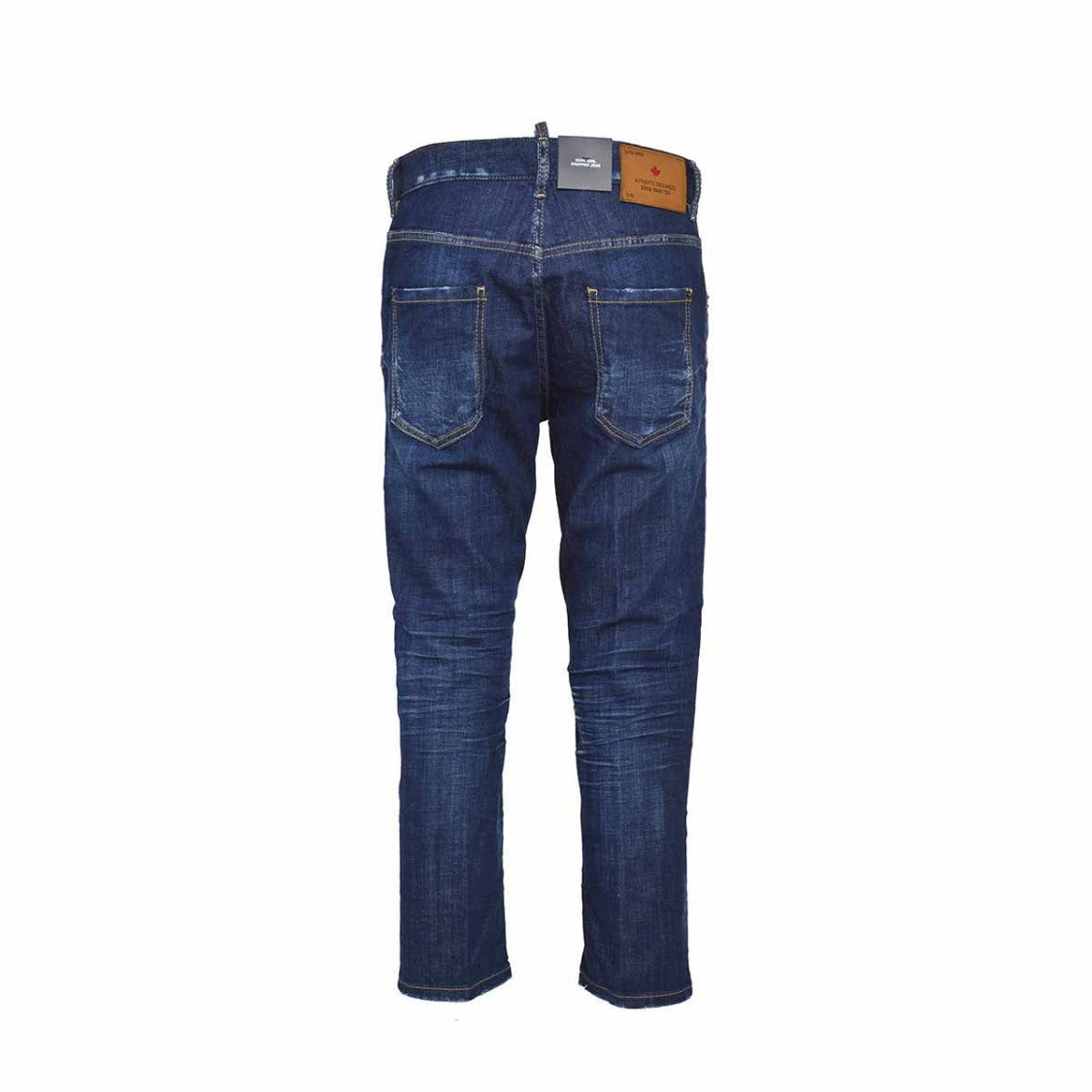 Dsquared2 Blue Mid-Rise Cropped Cool Girl Jeans