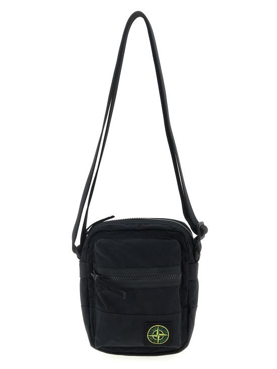 Stone Island Compact Black Crossbody Bag