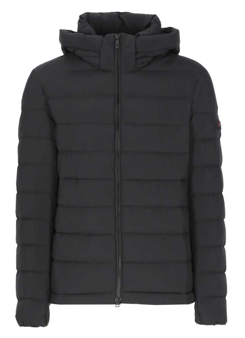 Peuterey Black Boggs Hooded Quilted Down Jacket