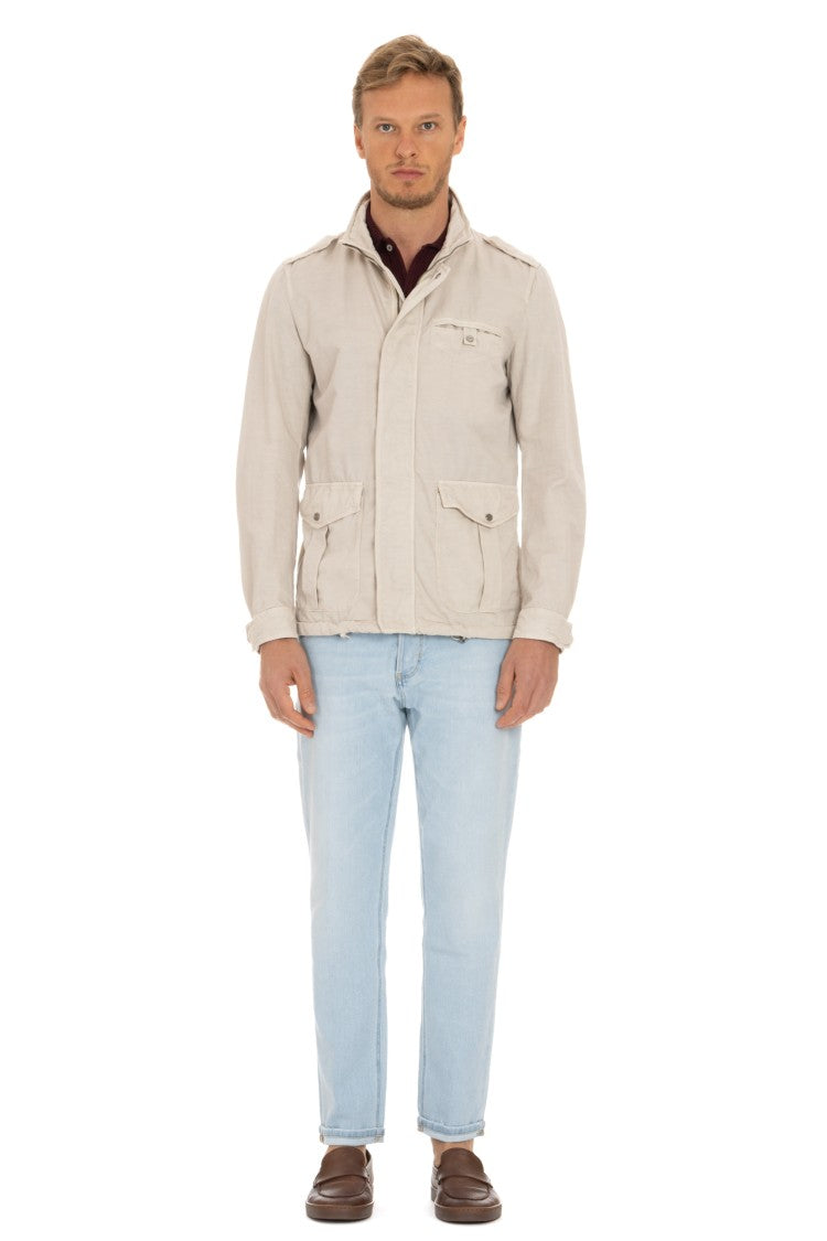 Herno Unlined Cotton-Linen Field Jacket