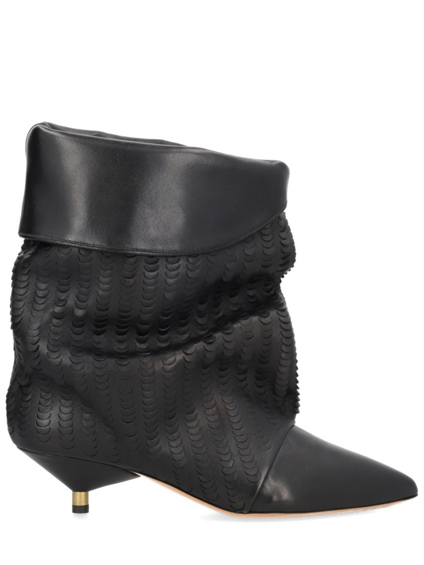 Isabel Marant Edrik Lamb Leather Pointed Ankle Boots