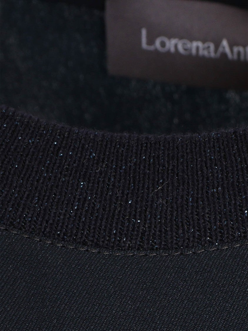 Lorena Antoniazzi Black Round Neck Tank Top