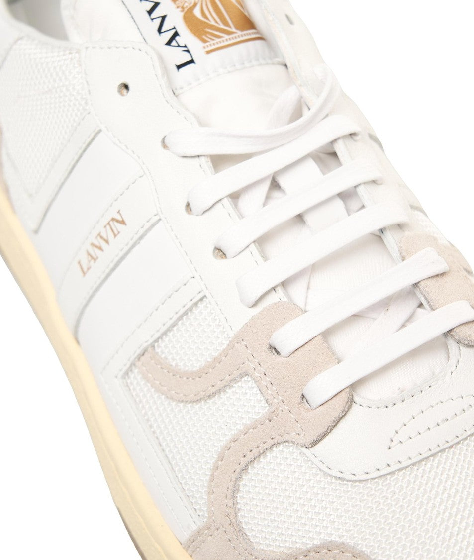 Lanvin Leather And Mesh Sneakers