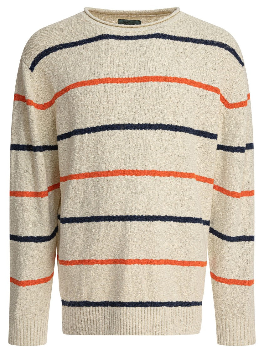 Beams Plus Striped Crewneck Sweater