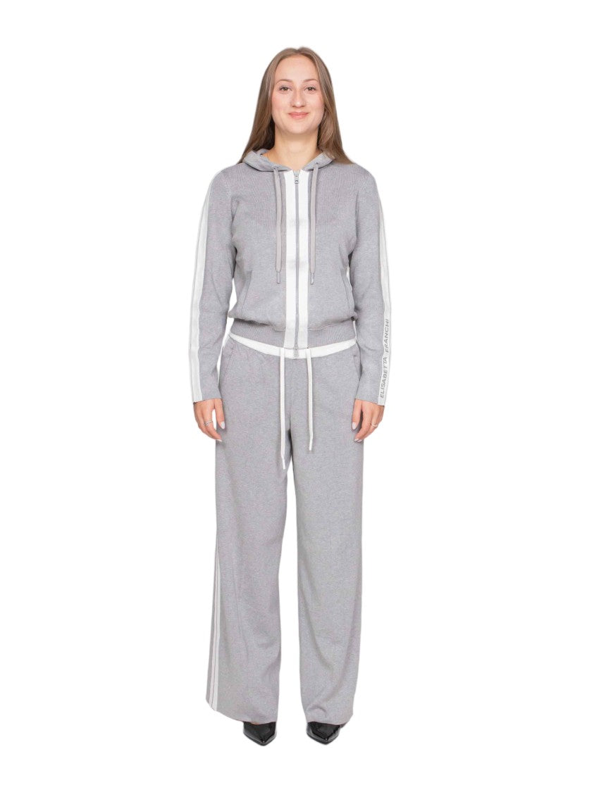 Elisabetta Franchi Zip-Up Hoodie And Wide-Leg Track Pants Set