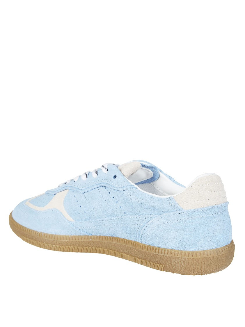 Alohas Light Blue Suede Cream Accents Sneakers