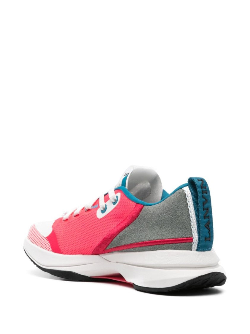 Lanvin Panelled Sneakers With Mesh Detailing