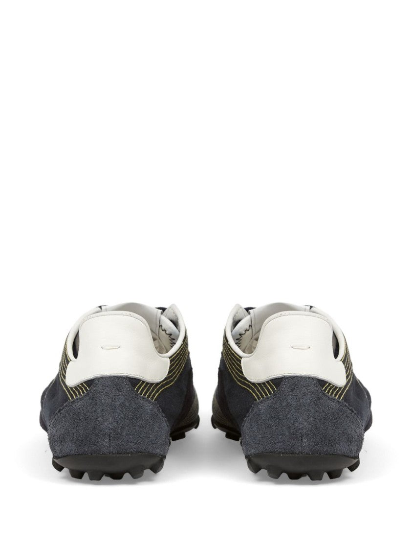 Maison Margiela Navy Blue Fabric Sporty Sneakers