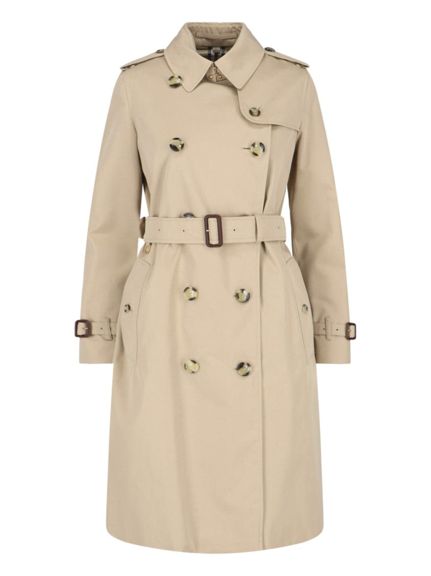 Burberry Kensington Heritage Beige Double-Breasted Trench Coat