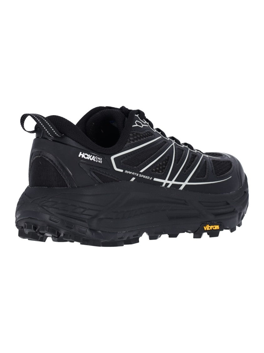 Hoka Black Mafate Speed 2 Leather Sneakers