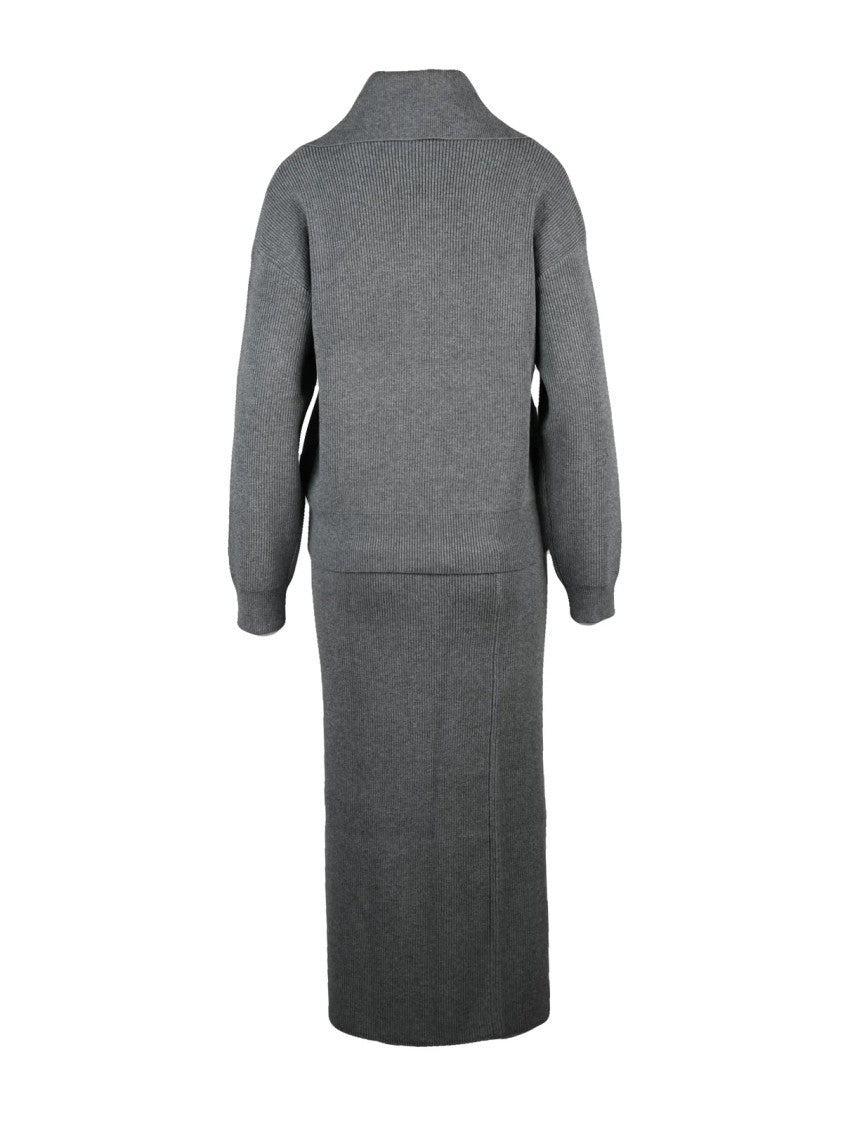 Liu Jo Grey Viscose-Blend Knit Sets