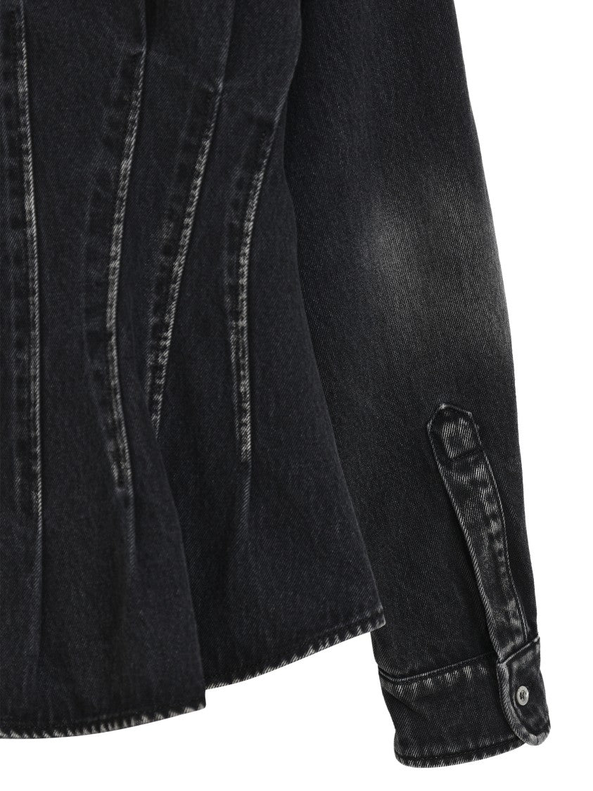 Moschino Classic Black Shirt With Smooth Texture